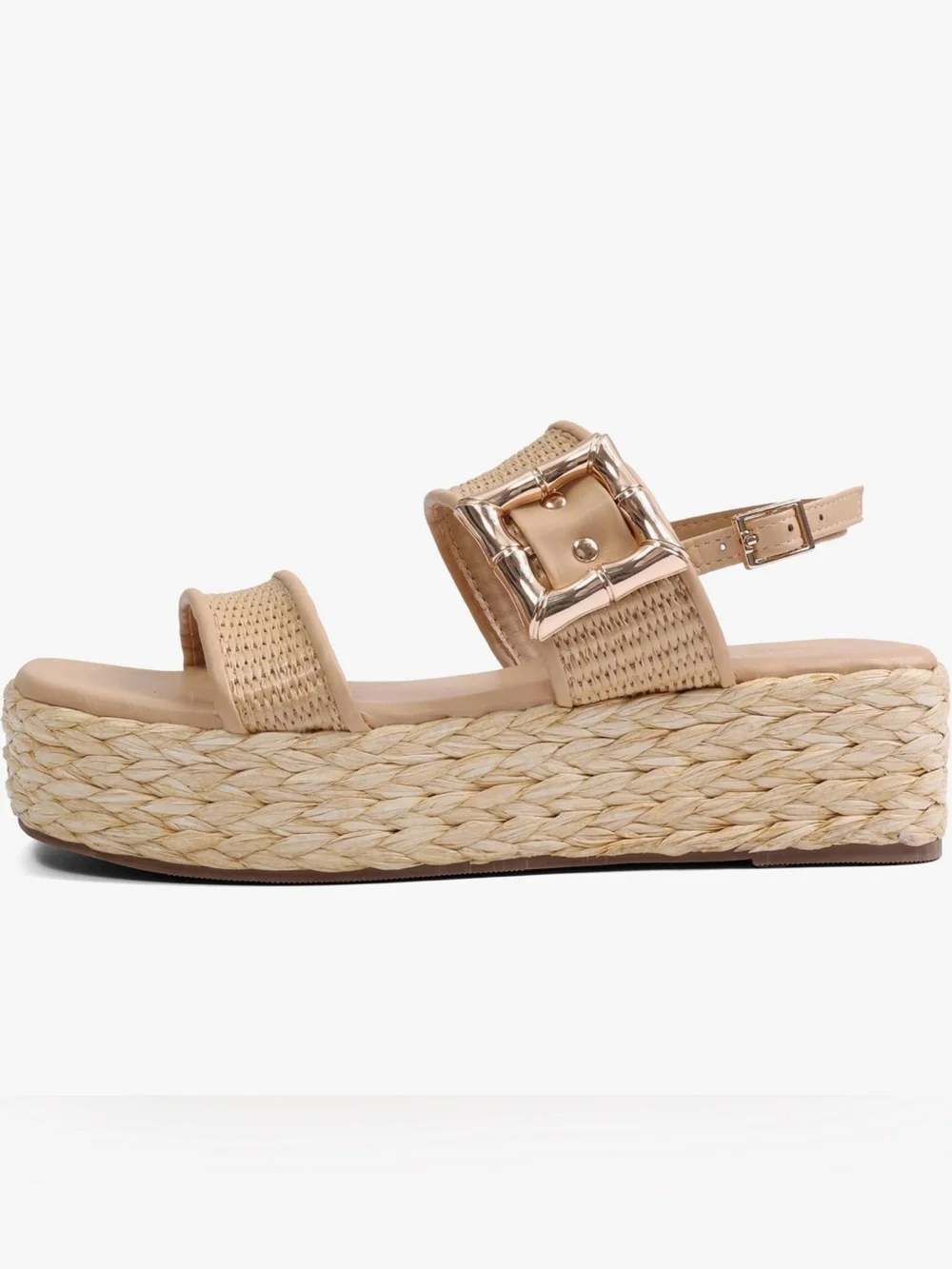 Women’s Platform Sandals Open Toe with Buckle Strap